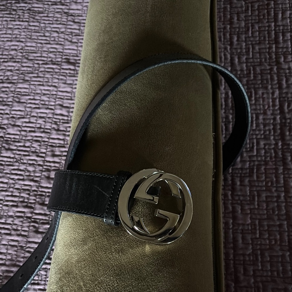 Gucci Black Leather Belt - Picture 5 of 12